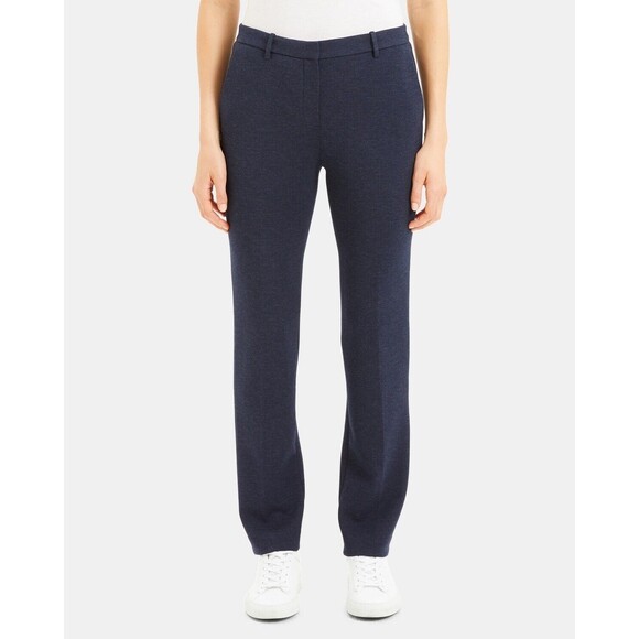 Womens Size 8 Theory Double Knit Jersey Pants Blue EUC - Picture 1 of 6